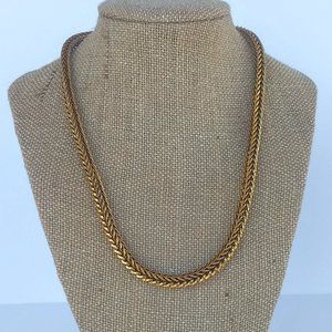 Lauren Gold-Tone Decorative Chain Collar Necklace